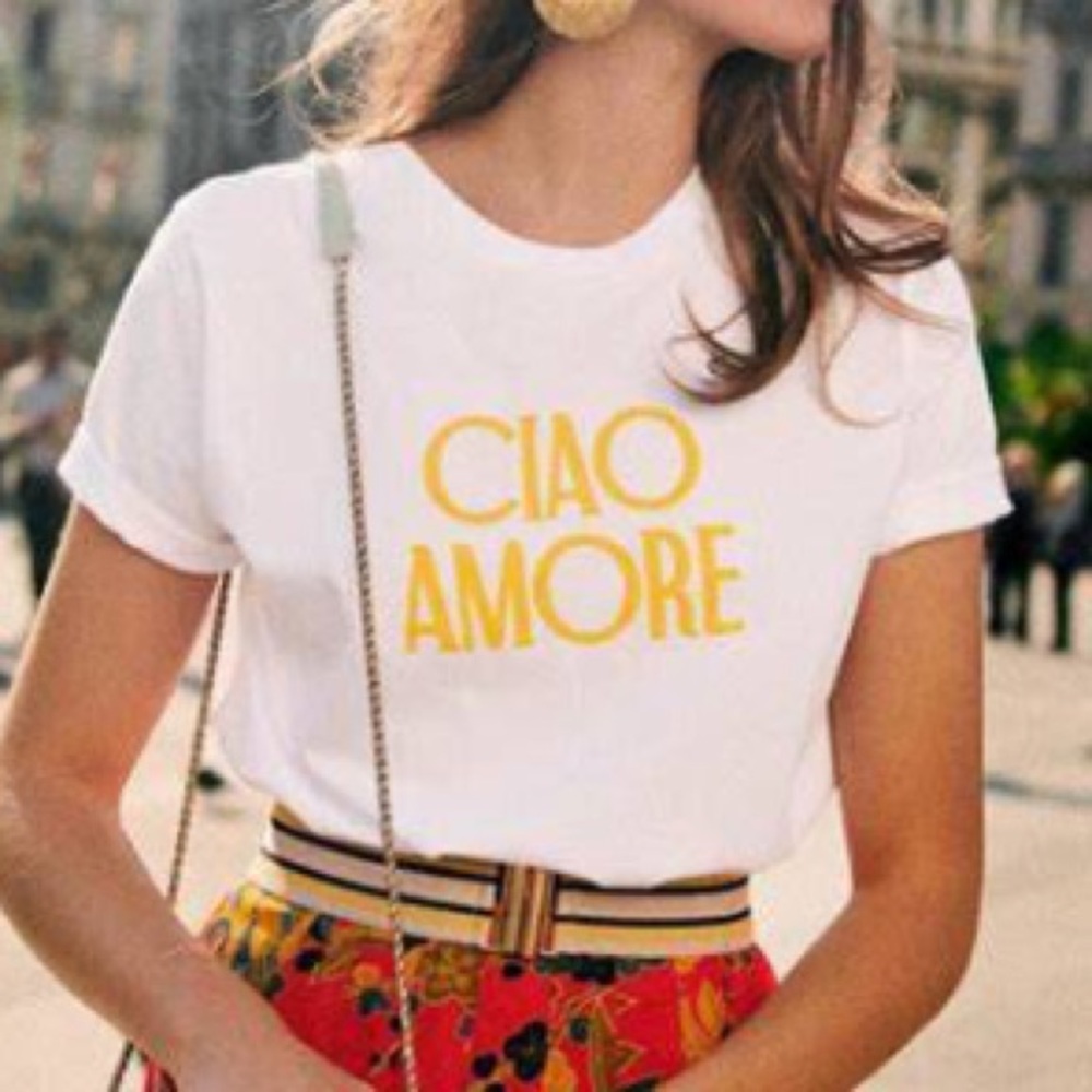Sezane Ciao AMORE T-shirt S